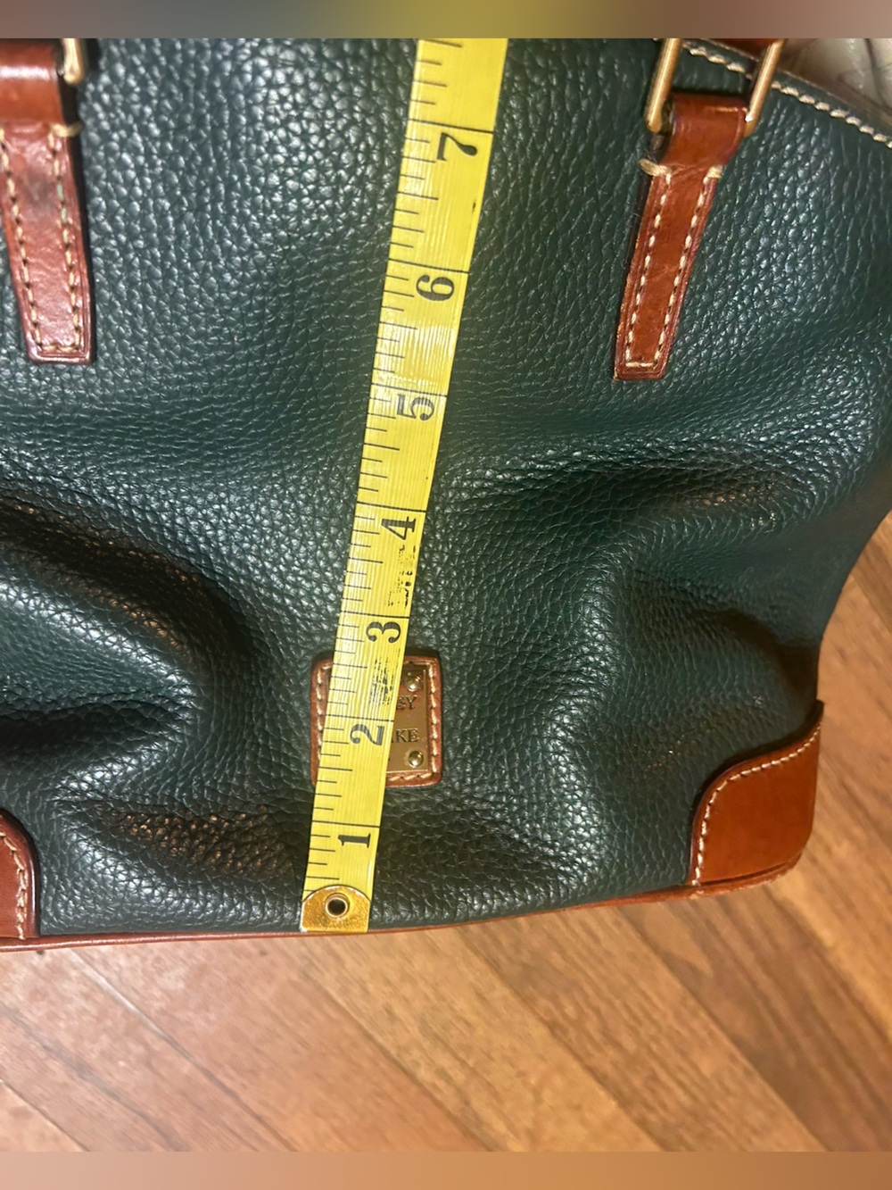 Dooney & Bourke Zip Zip Satchel Pebble Grain Leather Collection - Forest Green - Picture 9 of 9